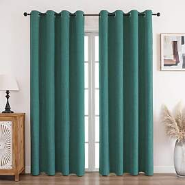 CUCRAF Vorhang 100% Blickdicht Leinen Gardinen mit 