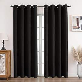 CUCRAF Vorhang 100% Blickdicht Leinen Gardinen mit 