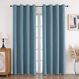 CUCRAF Vorhang 100% Blickdicht Leinen Gardinen mit 