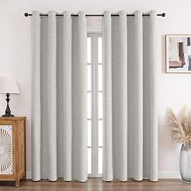 CUCRAF Vorhang 100% Blickdicht Leinen Gardinen mit 