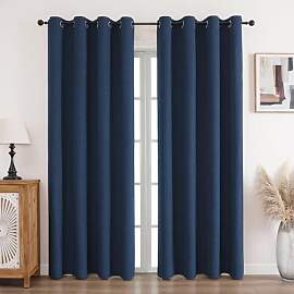CUCRAF Vorhang 100% Blickdicht Leinen Gardinen mit 