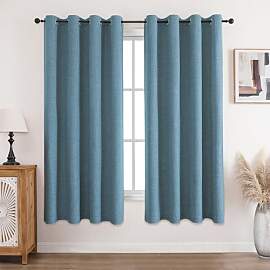 CUCRAF Vorhang 100% Blickdicht Leinen Gardinen mit 