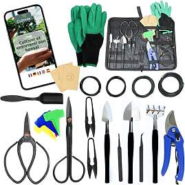 Cultivea® Set aus 32 kompletten Bonsai-Werkzeugen 