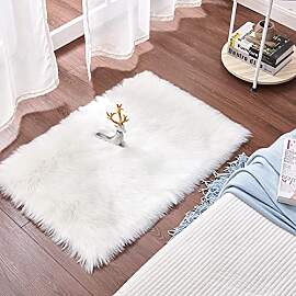 Cumay Faux Lammfell Schaffell Teppich (60 x 90 cm) 