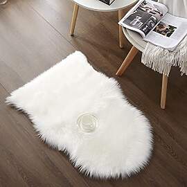 Cumay Faux Lammfell Schaffell Teppich 60 x 90 cm