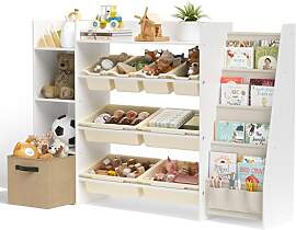 CUPCHID Kinderregal, Holz-Bücherregal mit 8