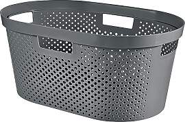 Curver Wäschesammler, 40 l, Anthrazit, recycelter 