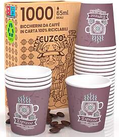 CuzcoBrownCUP 1000 Kaffeebecher aus Papier, 65 ml, 