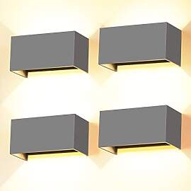 Cwycfw 24W LED Wandleuchten Innen Grau Wandlampen