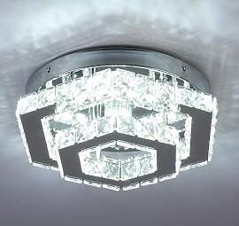 CXGLEAMING Deckenlampe LED Deckenleuchte Kristall