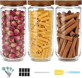 CxutSa Vorratsdosen Glas 3er Set Vorratsgläser