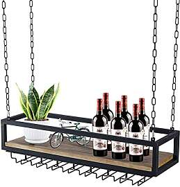 CZAOERXB Weinregal zur Decke, Weinregal aus Metall 