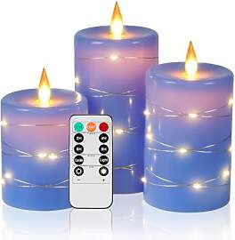 Da by LED Kerzen, 3 LED-Batteriekerzen, mit
