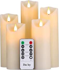 Da by LED Kerzen, flammenlose Kerze 300 Stunden