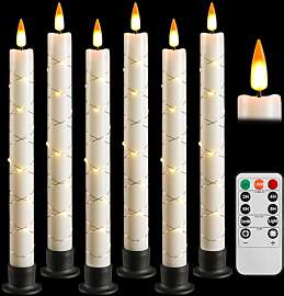 Da by LED Stabkerzen mit Fernbedienung und Timer,