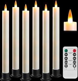 Da by LED Stabkerzen mit Fernbedienung und Timer,