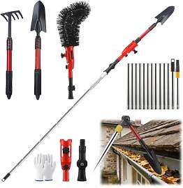 Dachrinnenreiniger mit Teleskopstiel 4m, Teleskop