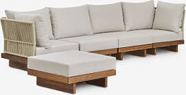 Dailin 4-teiliges Modulares Sofa Mit 2 Eckstühlen 