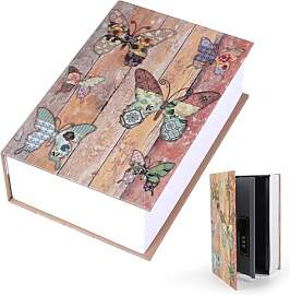 DAJASD Buchsafe mit Zahlenschloss, 24 x 15,5 x