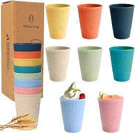 DAJASD Trinkbecher Set, 8 Stück 350ml