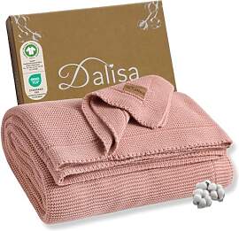 Dalisa 100% Bio-Baumwolldecke GOTS-Zertifiziert,