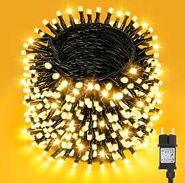 Dalugo Lichterkette Außen Weihnachtsbaum, 50m 500 