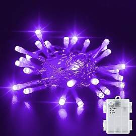Dalugo Lila Lichterkette Batterie, 3M 30 LED