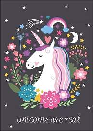damaloo Fleecedecke mit Einhorn Motiv - Kinder