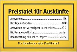 DankeDir! Preistafel Auskünfte - Kunststoff