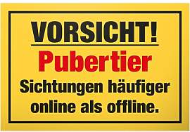 DankeDir! Pubertier - Kunststoff Schild 30 x 20 cm 