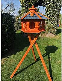 DARLUX Handgefertigtes Sechseck Vogelhaus aus Holz 