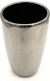 DARO DEKO Keramik Vase Silber - 23,5cm hoch -