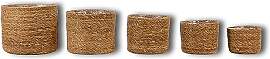 DARO DEKO Seegras Korb rund Natur 5er Set mit