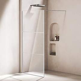 Daromigo 100×200cm Duschwand für Dusche, 5 mm