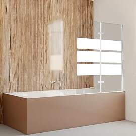 Daromigo Duschwand für Badewanne, 100x140cm