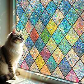 DARUITE Fensterfolie Bunt Fensterfolie Blickdicht