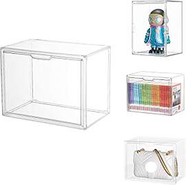 Dasellfa Vitrine Schaukasten Box Acryl Vitrine,