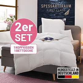 Daunenbettdecke + Federkissen SPESSARTTRAUM