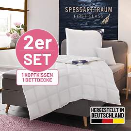 Daunenbettdecke + Federkissen SPESSARTTRAUM