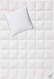 Daunenbettdecke + Kopfkissen FJÖDUR