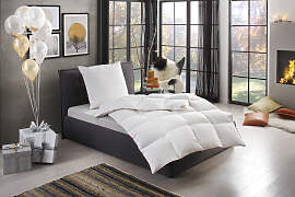 Daunenbettdecke + Kopfkissen RIBECO