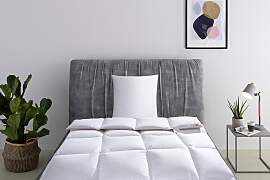 Daunenbettdecke + Kopfkissen RIBECO "Richard, 