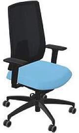 Dauphin Bürostuhl Indeed mesh Stoff blau, Gestell 