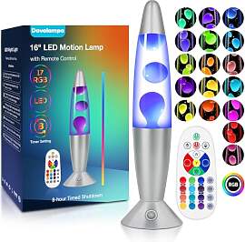 Davalampa 42cm Lavalampe Groß Led 17 Farbwechsel