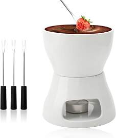 DAWRIS Keramik Fondueset Schokofondue Fondue
