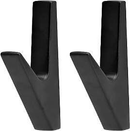 DAWRIS Kleiderhaken Schwarz Matt, 2Pcs
