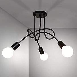 DAXGD Moderne Deckenleuchte Eisen Vintage E27 LED