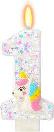 DazzJoy Einhorn Geburtstagskerzen Zahlen 1,