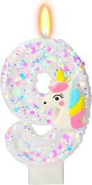 DazzJoy Einhorn Geburtstagskerzen Zahlen 9 Jahre,