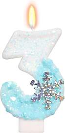 DazzJoy Frozen Geburtstagskerzen Zahlen 3,